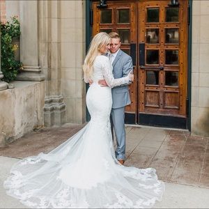 Silk French Lace Wedding Dress